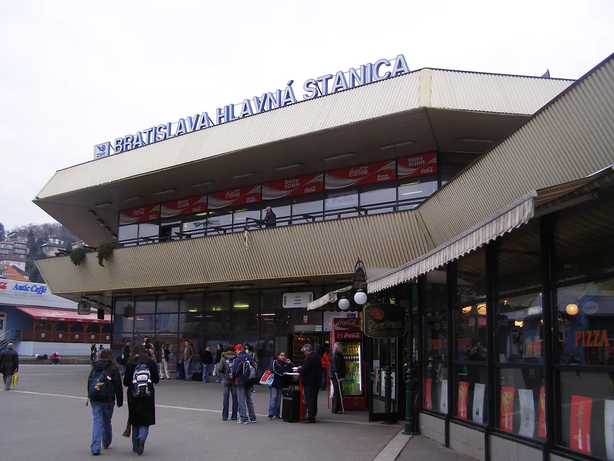 Bratislava main train station — closest reliable luggage storage to the airport